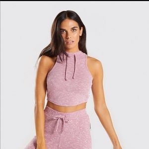 Gymshark Slounge Crop Top - Dusty Pink Marl